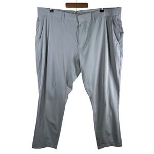 Fabletics Mens The Only Pant Slim Fit Gray Stretch Zip Pocket  Size 40 x 30
